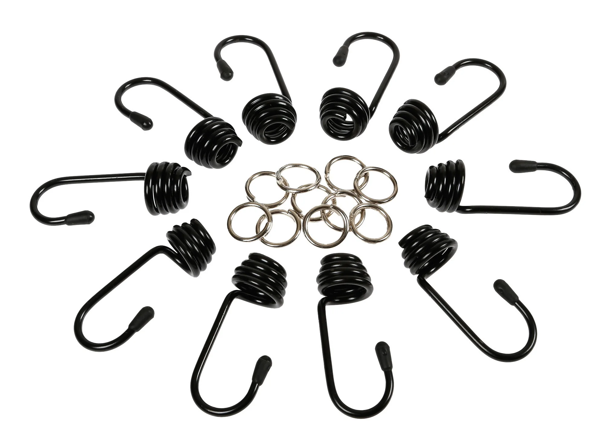 Set of 10 hooks + clamps - Ø 10 mm