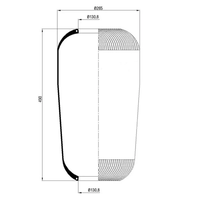 Volvo 3-axle suspension diaphragm