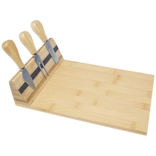 Tagliere e utensili Mancheg magnetici per formaggio in bambù - 113302
