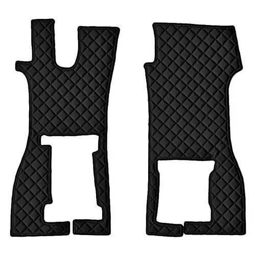 Pair of leatherette mats - Black - Scania R Series 7 folding passenger seat