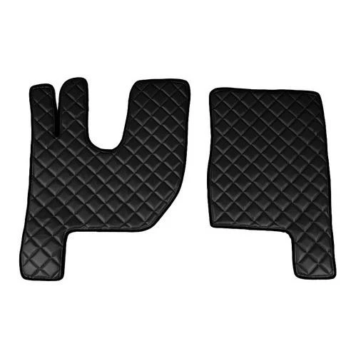 Pair of imitation leather mats - Black - Renault T cabin Night and Sleeper