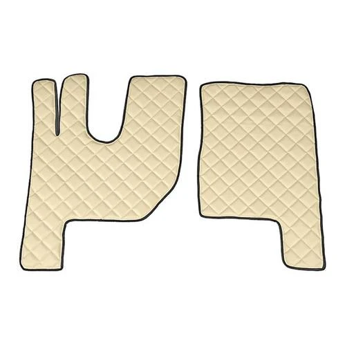 Pair of imitation leather mats - Cream - Renault T cabin Night and Sleeper