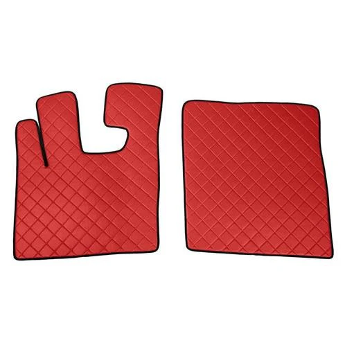 Pair of imitation leather carpets - Red - Daf XF 105