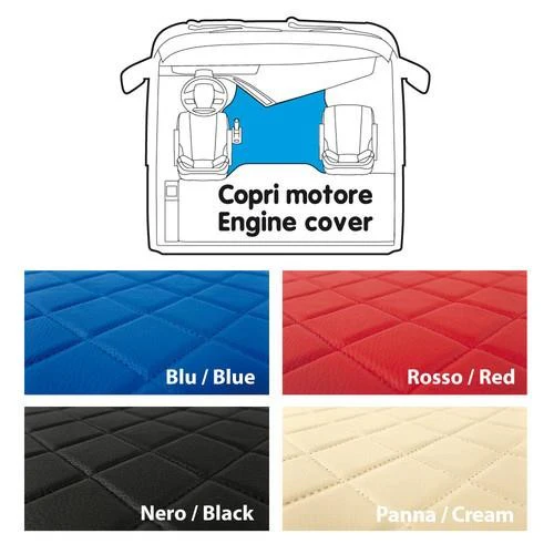 Leatherette centre mat - Red - Daf CF manual, Euro 6