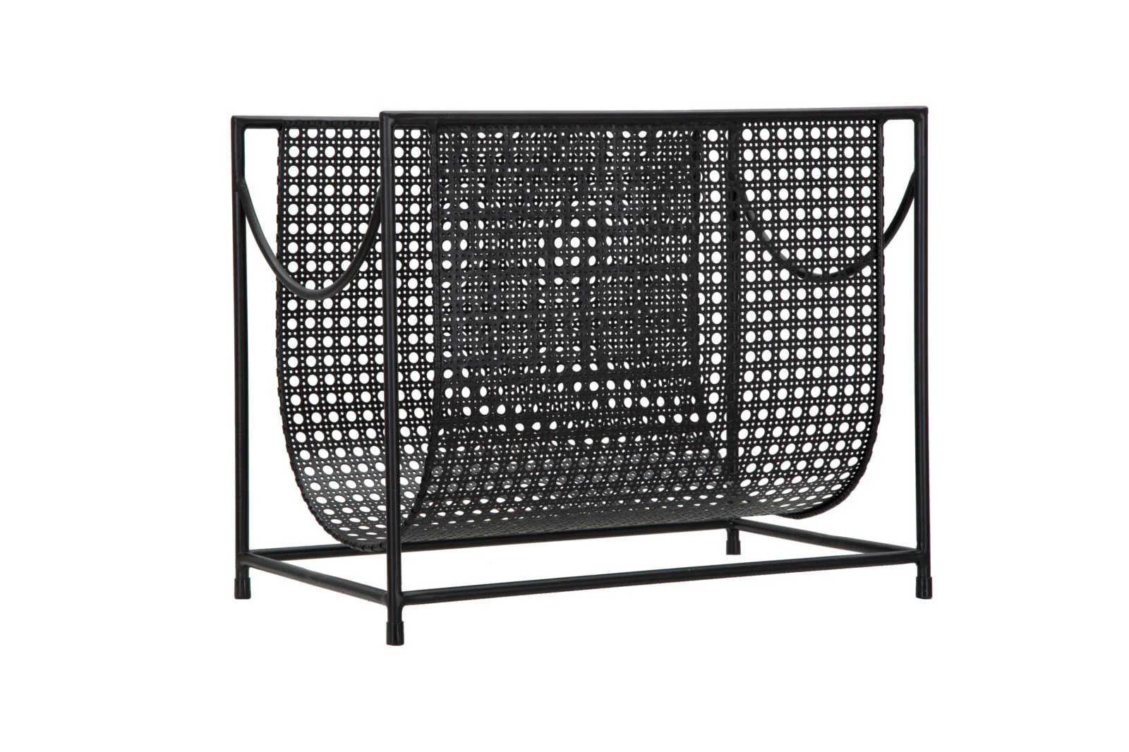 Porta Giornali Dark 37x22x30 cm in Ferro Nero