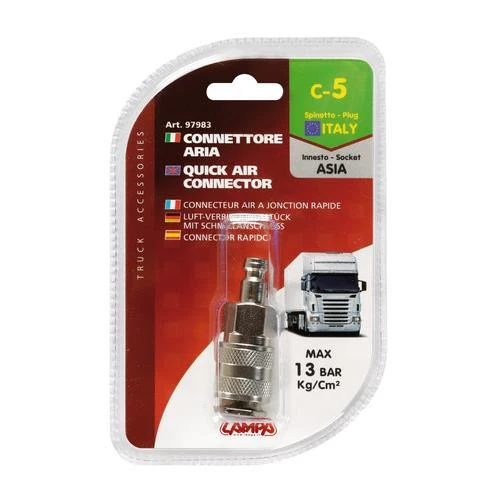 C-5, quick connect air connector, dual function