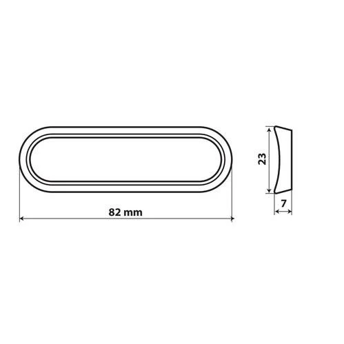 Set of 20 black curved profile gaskets