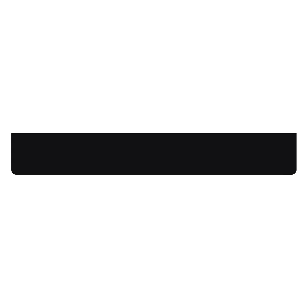 Long PVC Splash Guard, Smooth Surface - 240x35 cm - Black - Neutral