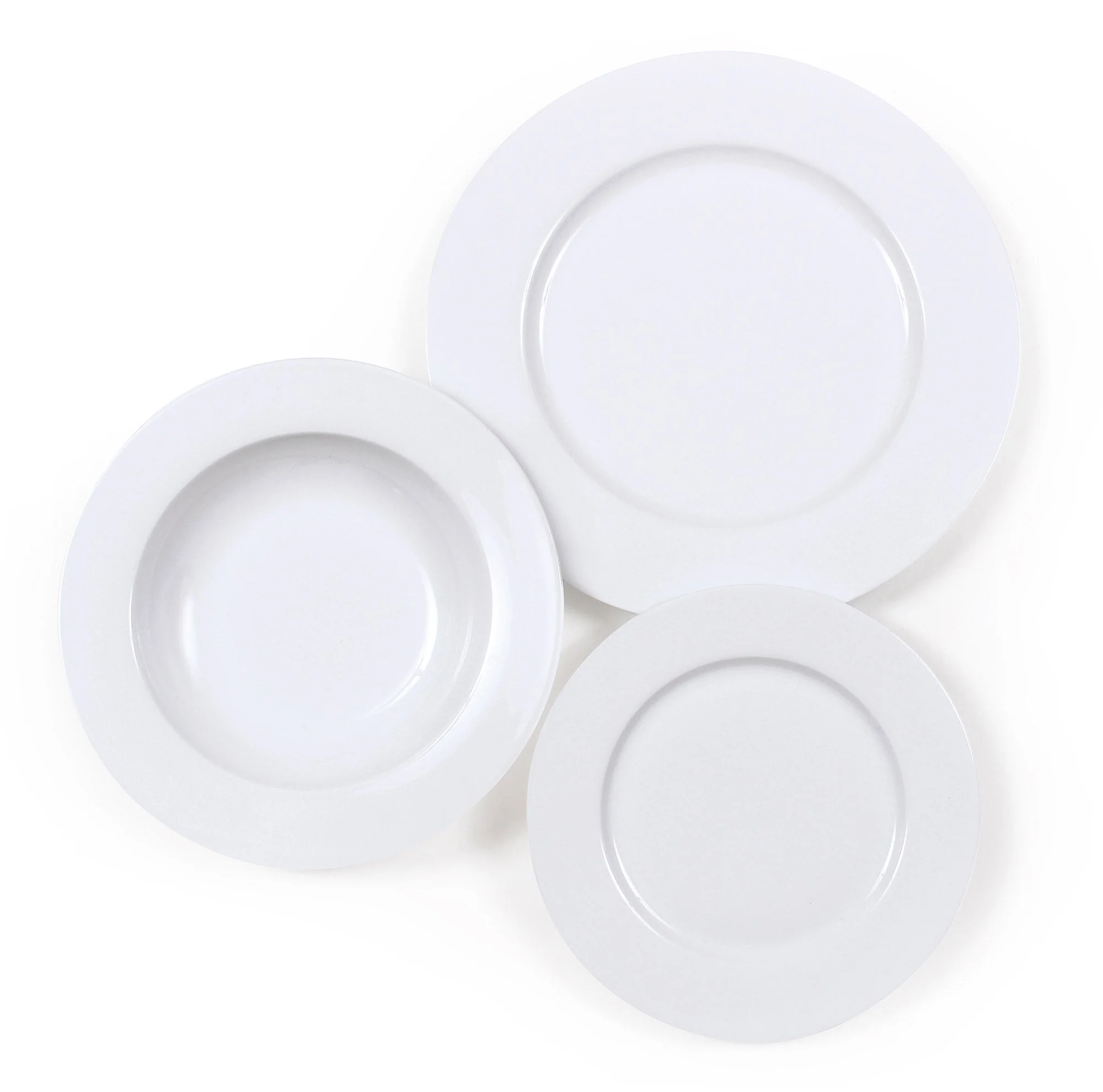 Servizio Piatti 18 Pezzi in Porcellana Collection Queens Bianco