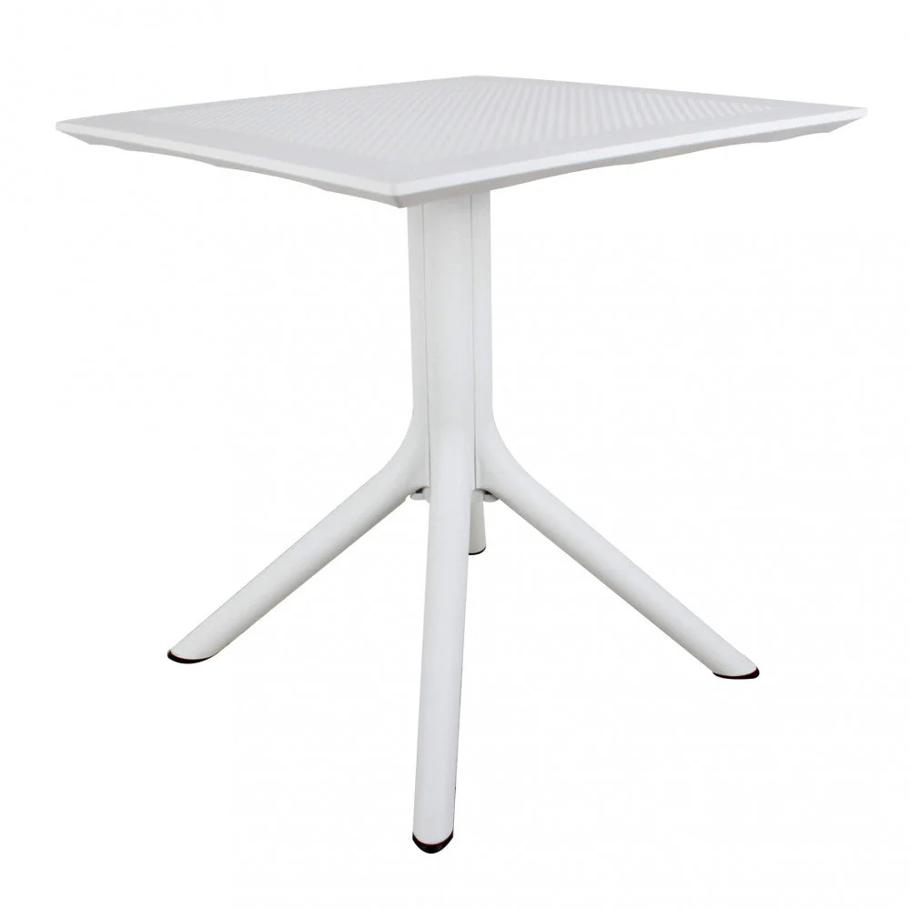 Tavolo Jarvis 80x80x75 h cm in Polipropilene Bianco