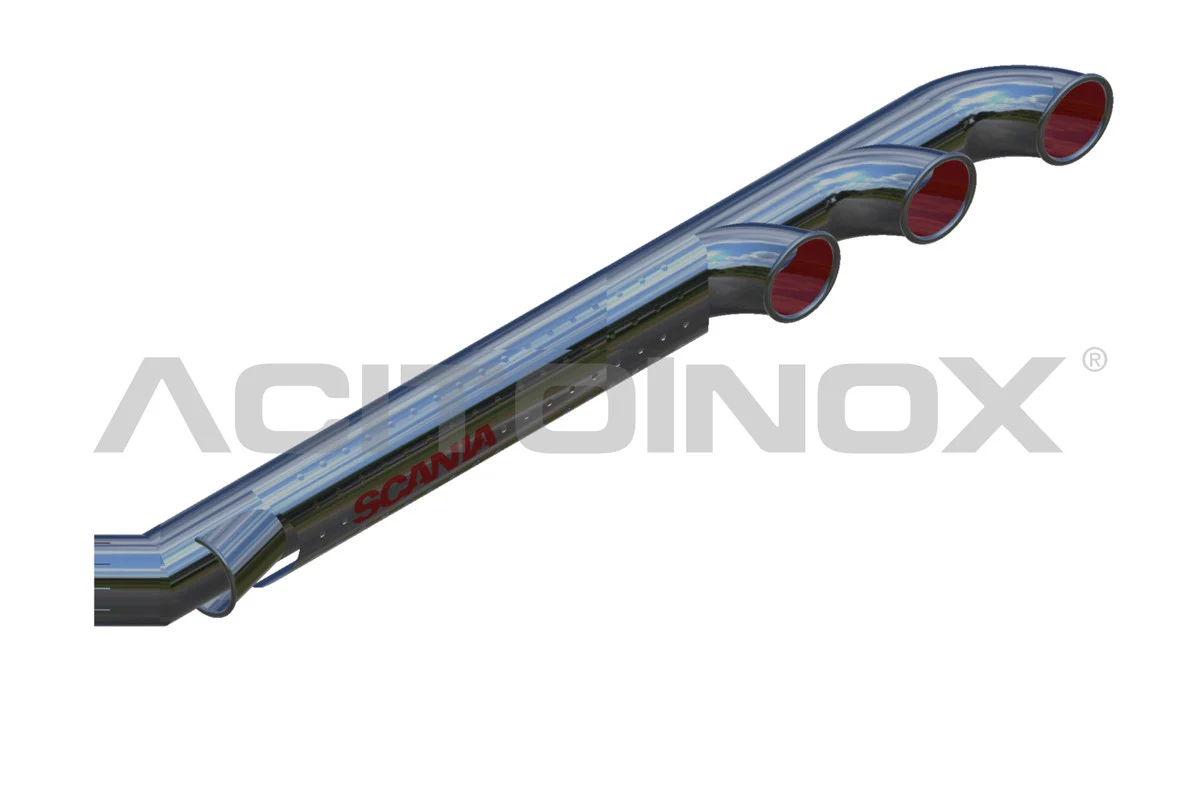 3 Outlet Exhaust Pipe with Air Intake SCANIA R Series