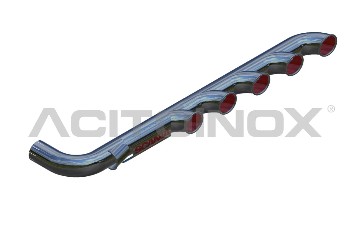5 Outlet Exhaust Pipe with Air Intake SCANIA L Series