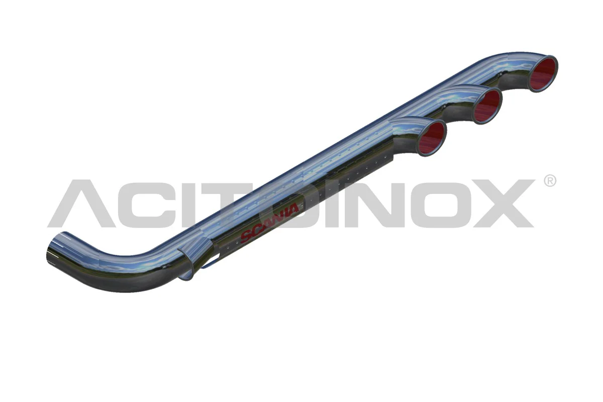 3 Outlet Exhaust Pipe with Air Intake SCANIA L Series