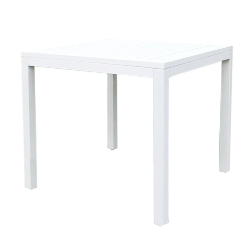 Tavolo Cuba 80x80x74 h cm in Alluminio Bianco