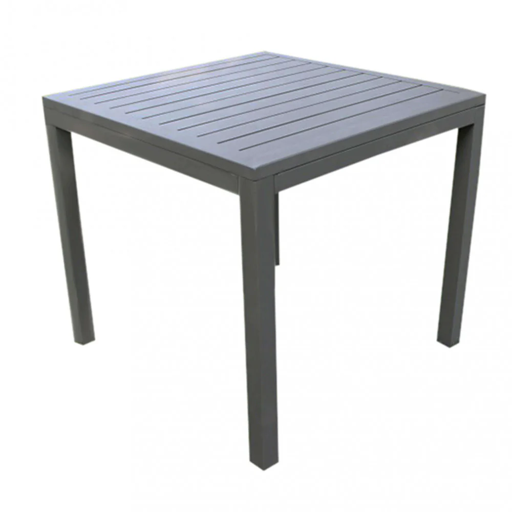 Tavolo Cuba 80x80x74 h cm in Alluminio Taupe