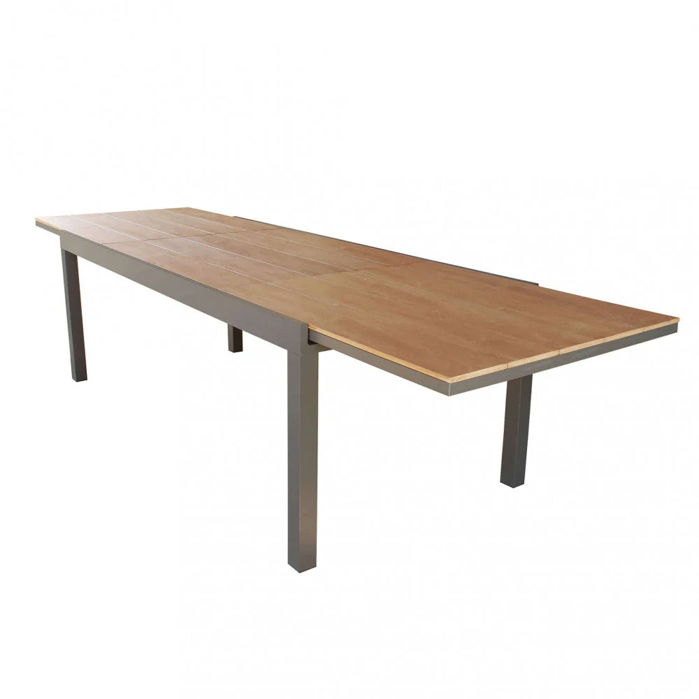 Tavolo Cayman Allungabile 200/300x95x75 h cm in Alluminio Taupe