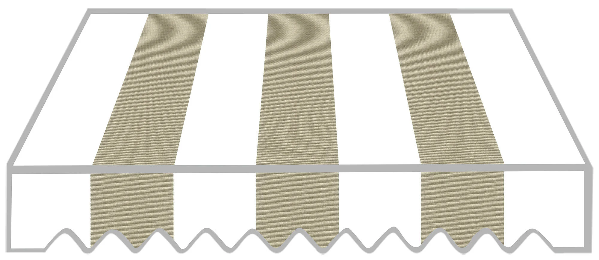 Tenda da Sole a Caduta 3x2,5m Tessuto in Poliestere Disegno P2004