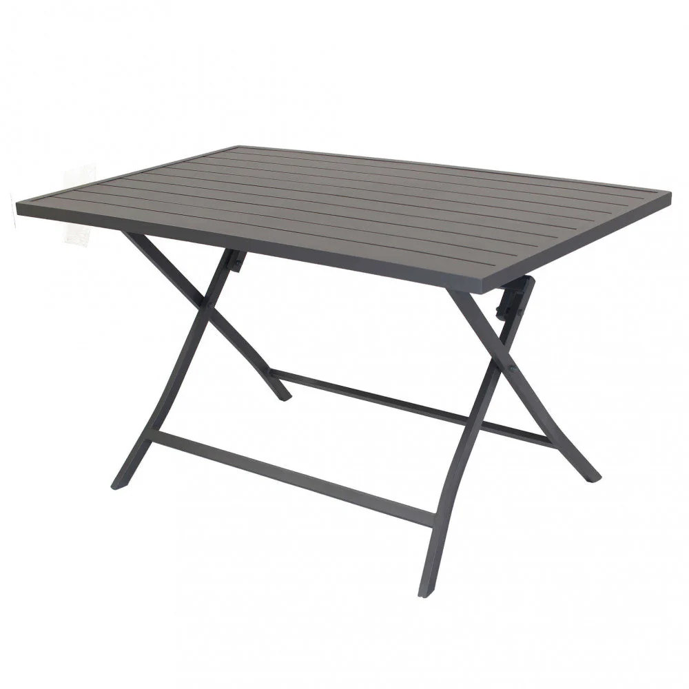 Tavolo Alabama 130x77x73 h cm in Alluminio Taupe