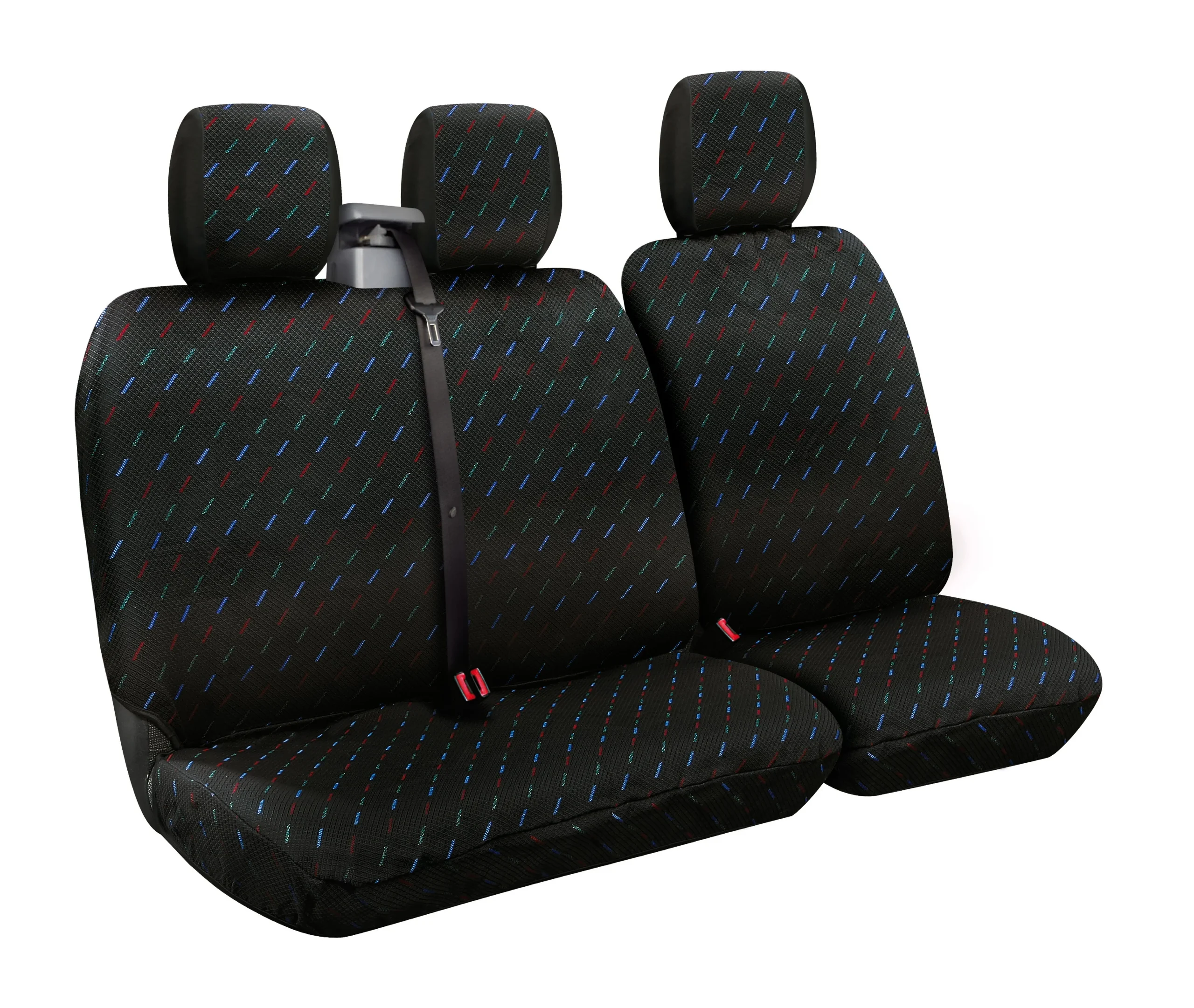 Dido-2 Van Seat Cover Set with Belt Reel - Black