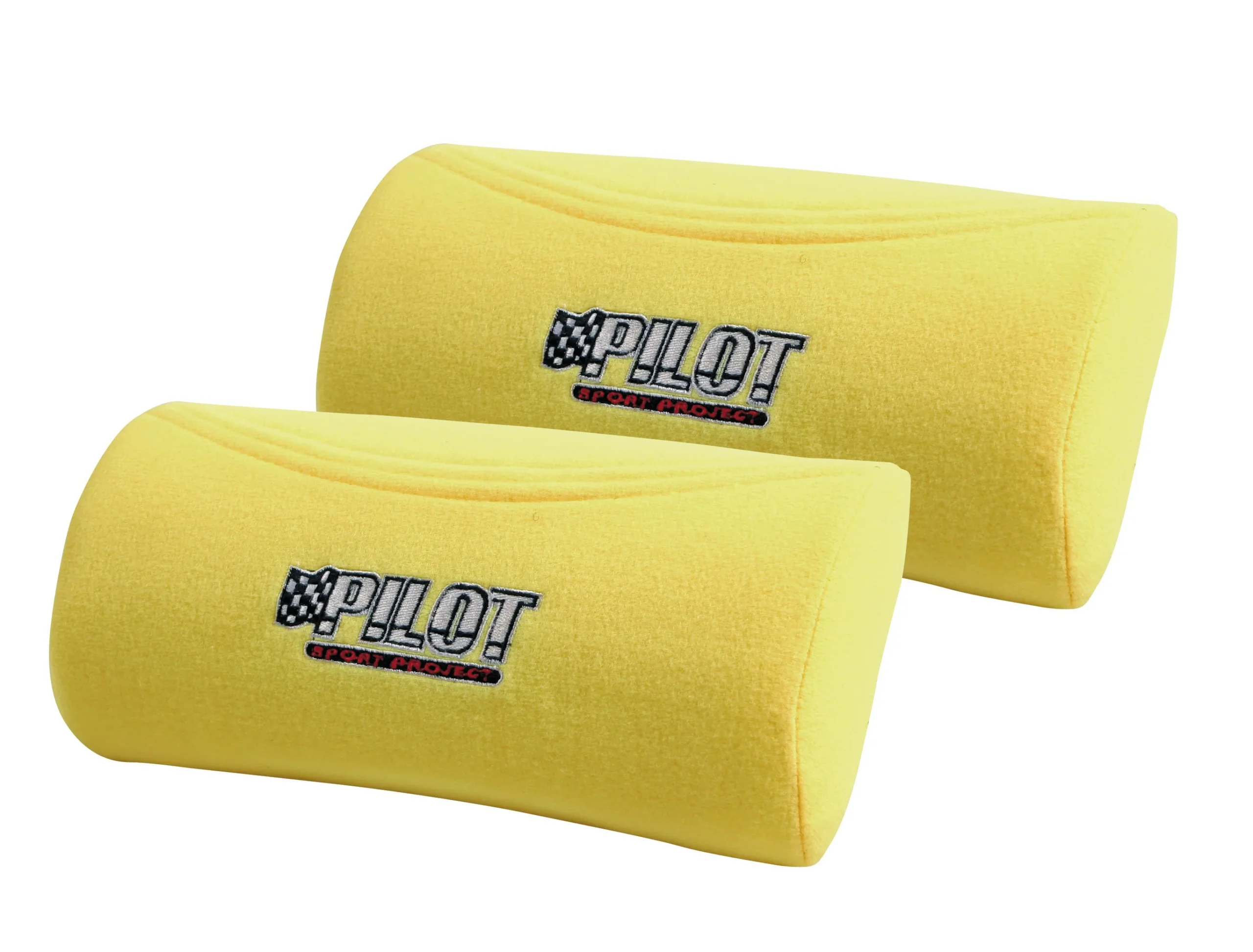 Racing Comfort, Pair of Headrest Neck Rests - Yellow