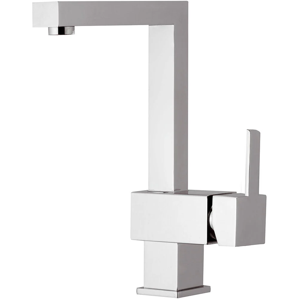 Rubinetto Miscelatore Monocomando Girevole Lavello Alto in Ottone Mariani Quadra Cromato