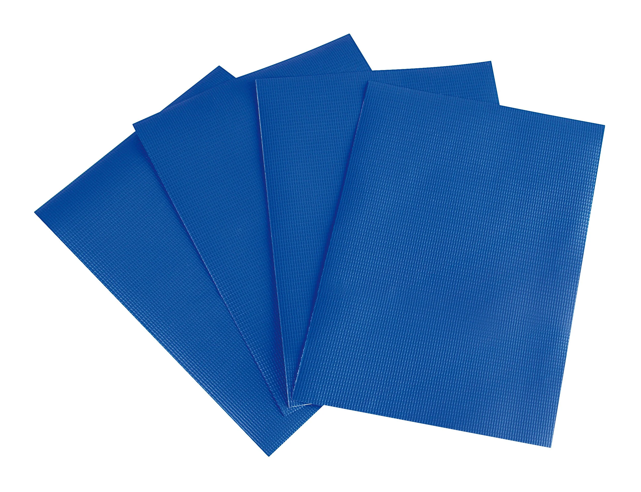 Set of 4 Adhesive Patches for Truck Tarpaulins - Blue