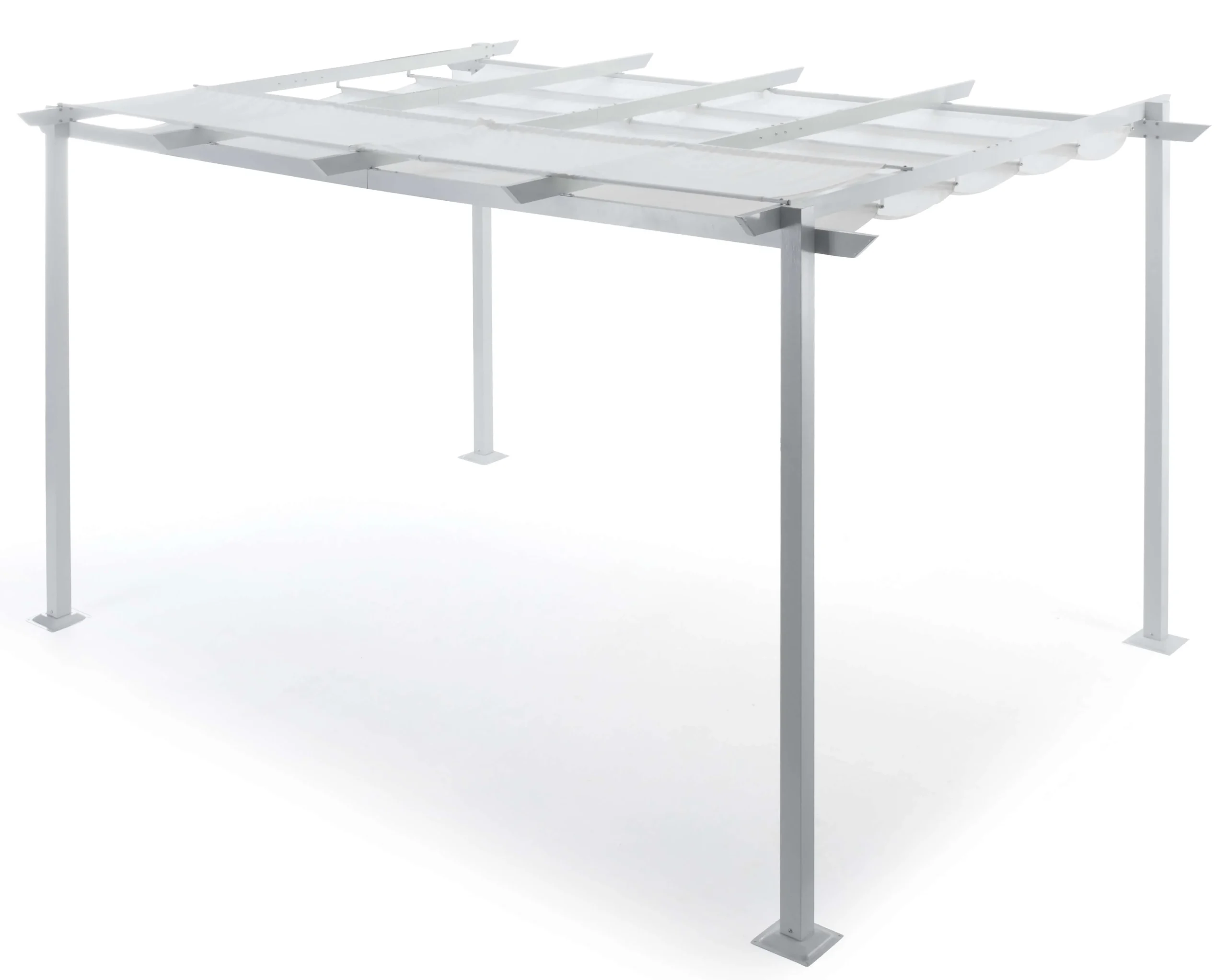 Pergola da Giardino Retrattile 3x4 m in Alluminio Taddei SUG S Bianca