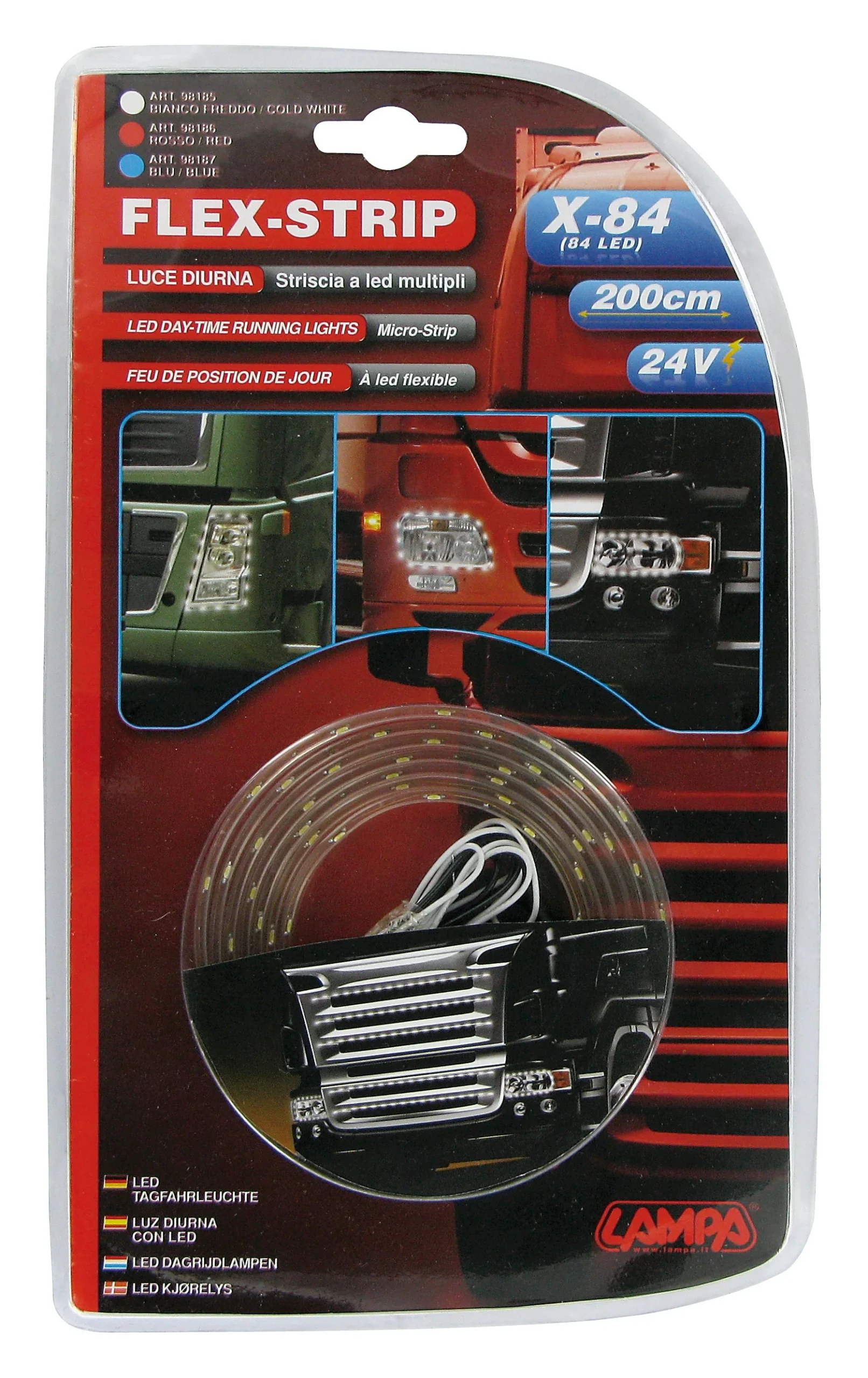 Flex Strip, 24V - 80 LEDs - 200 cm - Red
