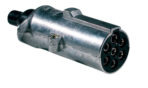 7-pin 24V aluminum plug with faston contacts