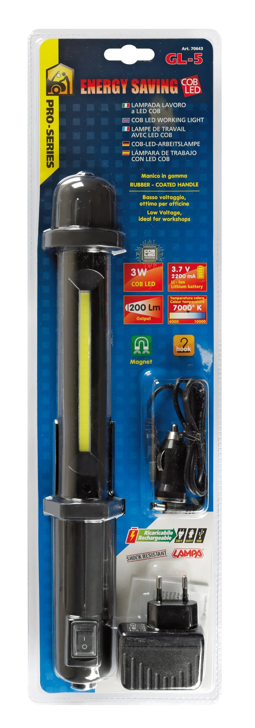 GL-5, Rechargeable COB LED Work Light