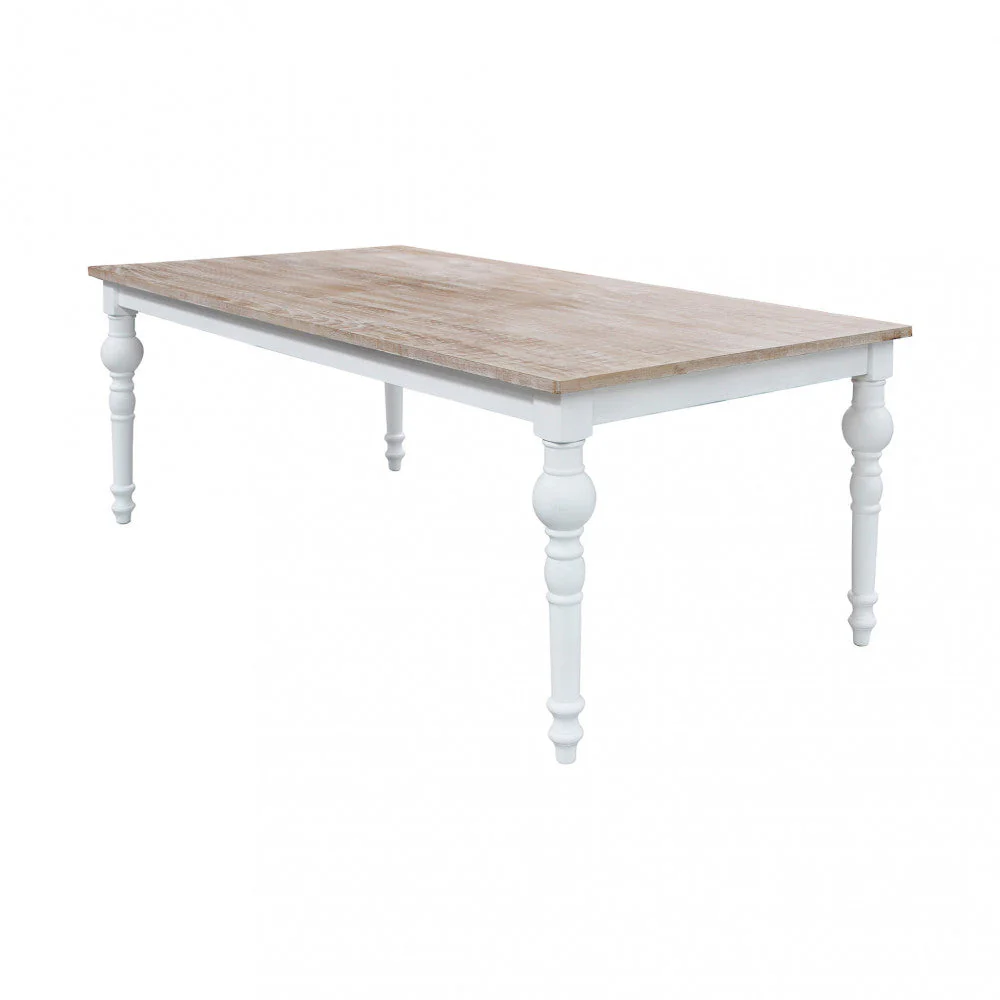 Tavolo Cross 200x100x76 cmin Legno Bianco