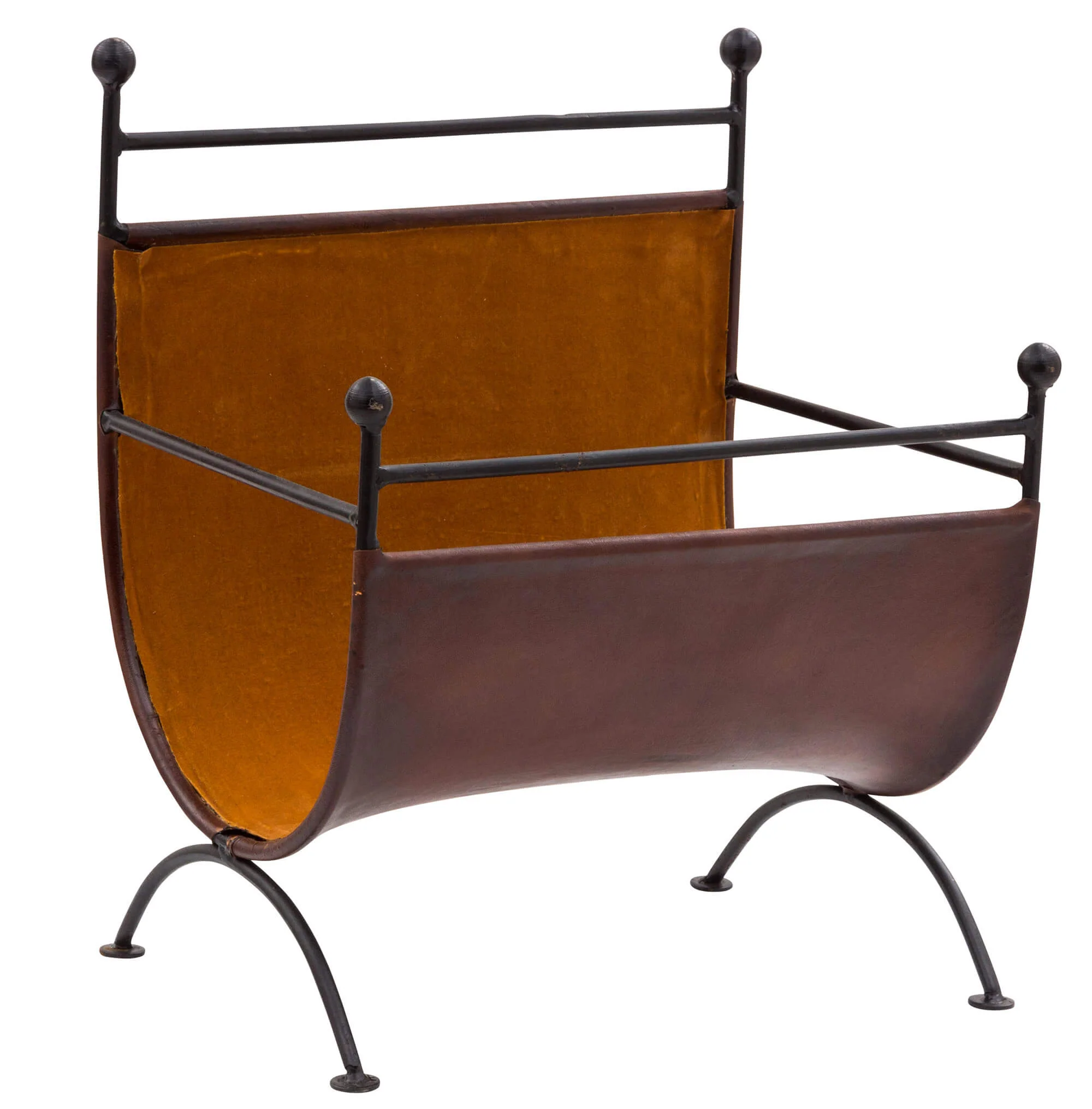 Portariviste in Ferro 40x30x50cm Rurutù Cognac