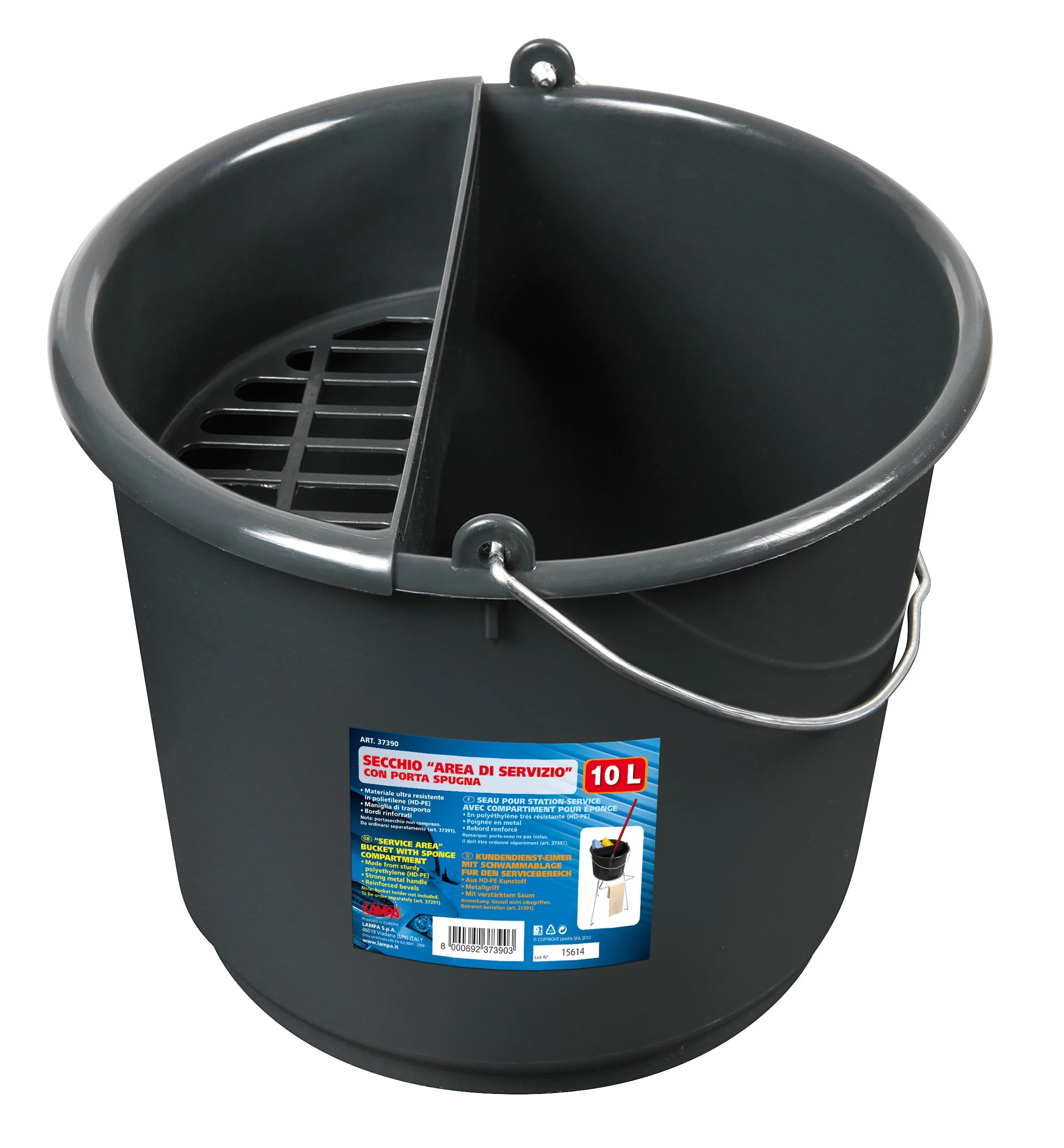 Service Area, bucket with sponge holder - 10 L