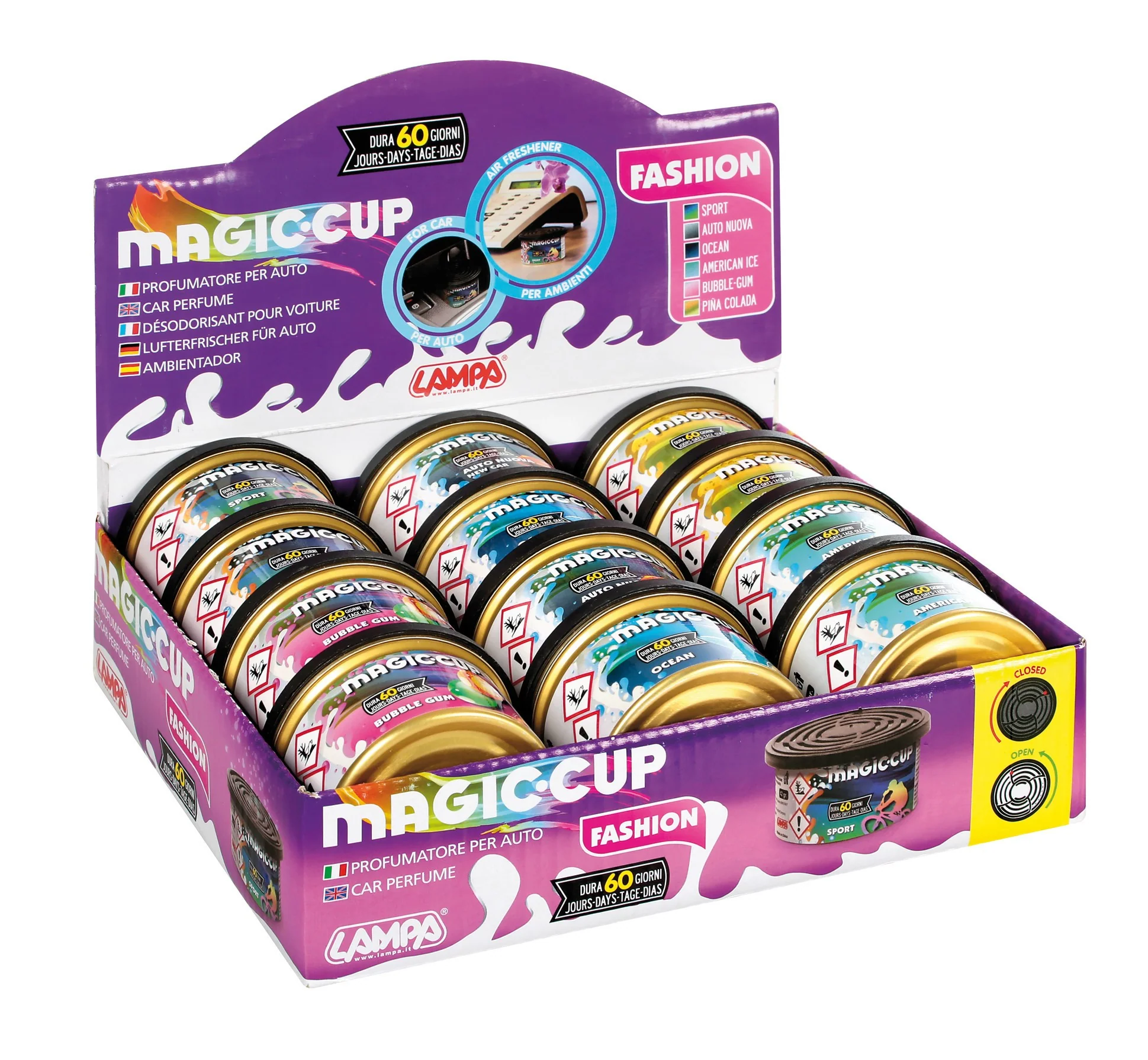 Magic Cup Fashion, deodorant, display 12 assorted pcs