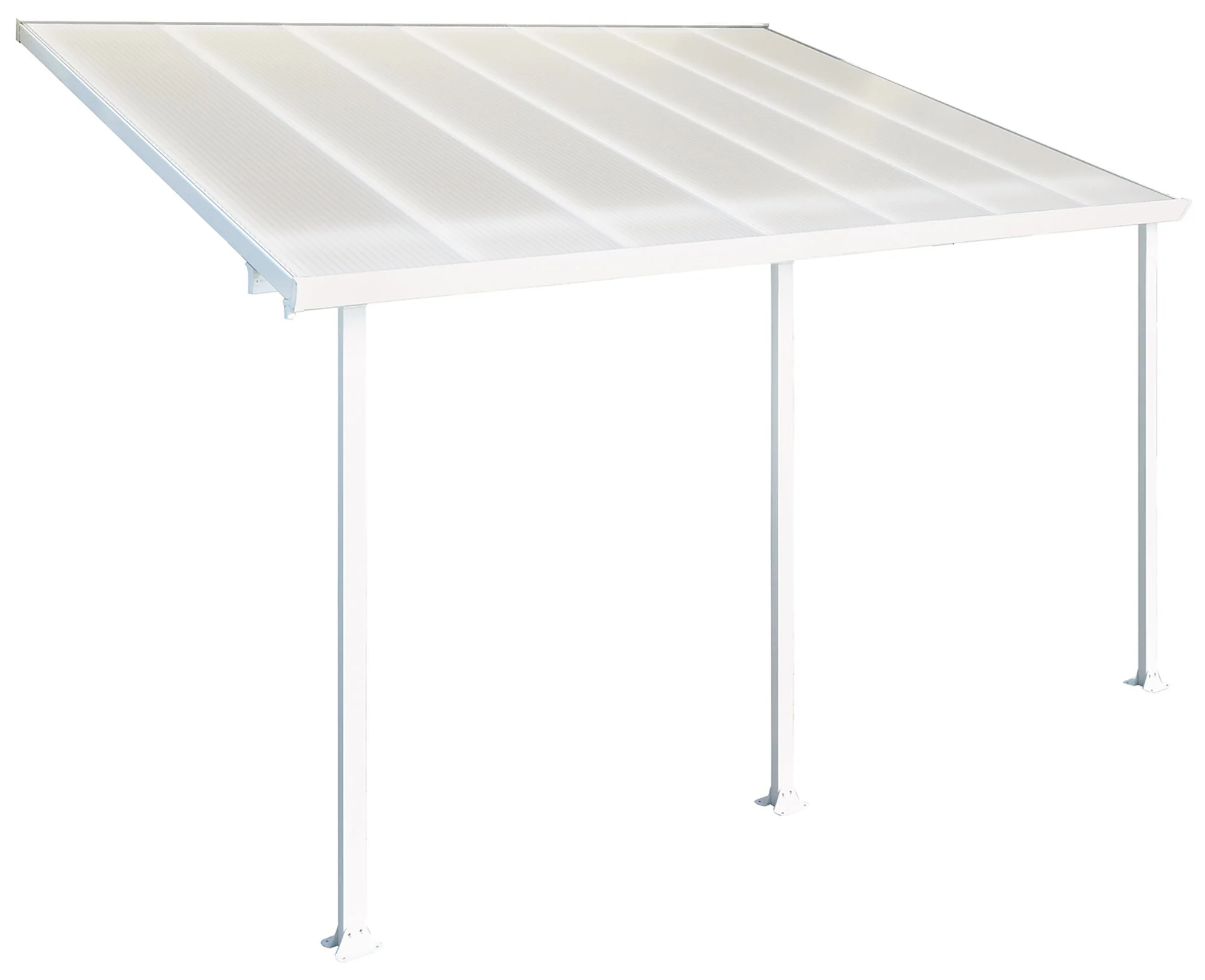 Pergola da Giardino in Alluminio 3x4,25m Onduline Emilia Bianco/Bianco