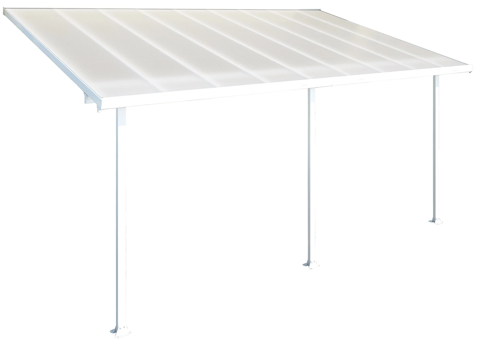 Pergola da Giardino in Alluminio 3x5,46m Onduline Emilia Bianco/Bianco