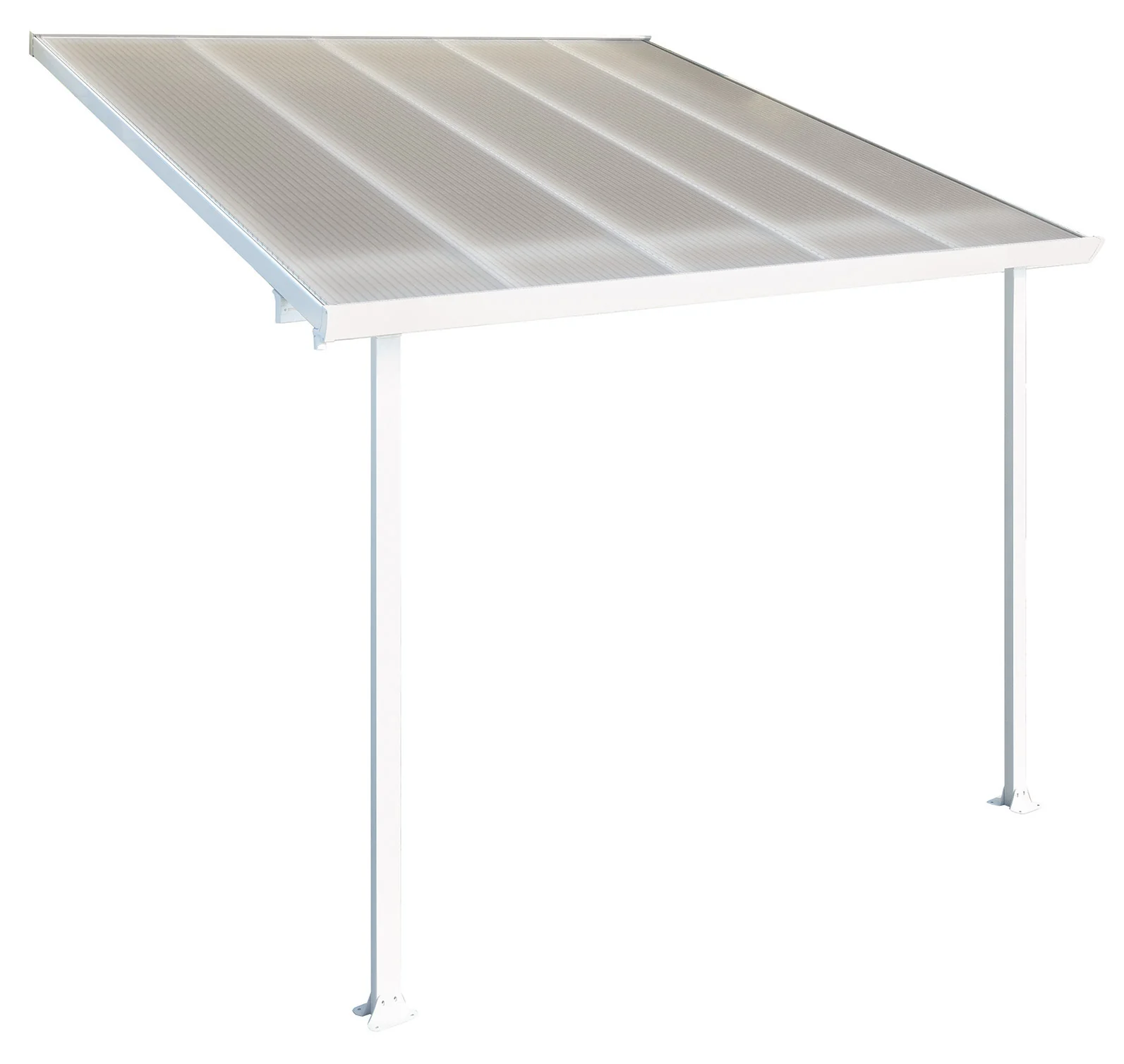 Pergola da Giardino in Alluminio 3x3,05m Onduline Emilia Bianco/Crystal