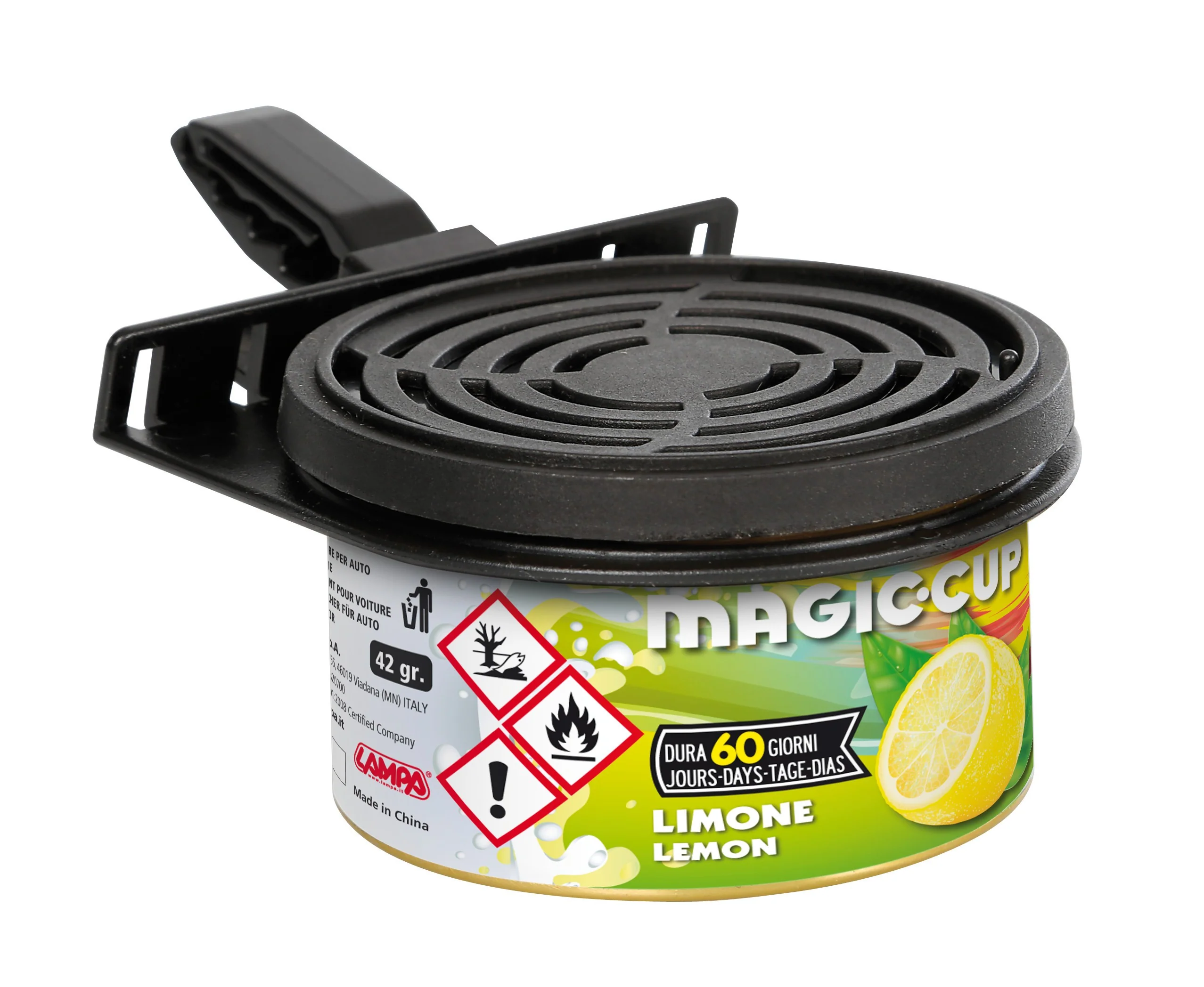 Magic Cup Vent-Clip Fruit, Deodorant - Lemon