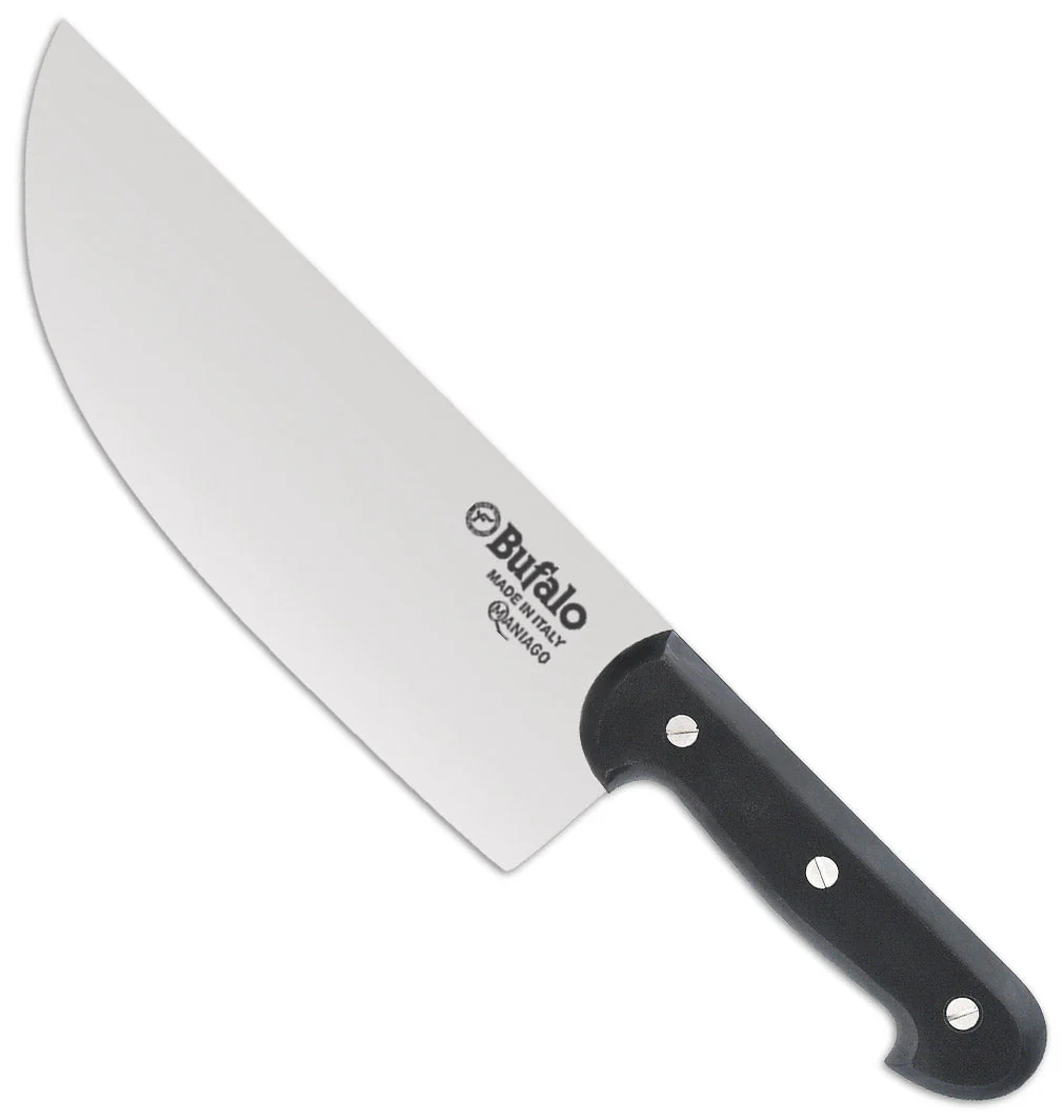 Coltello Trinciante Lama 28 cm Bufalo Colpo 194/28 Manico Nero