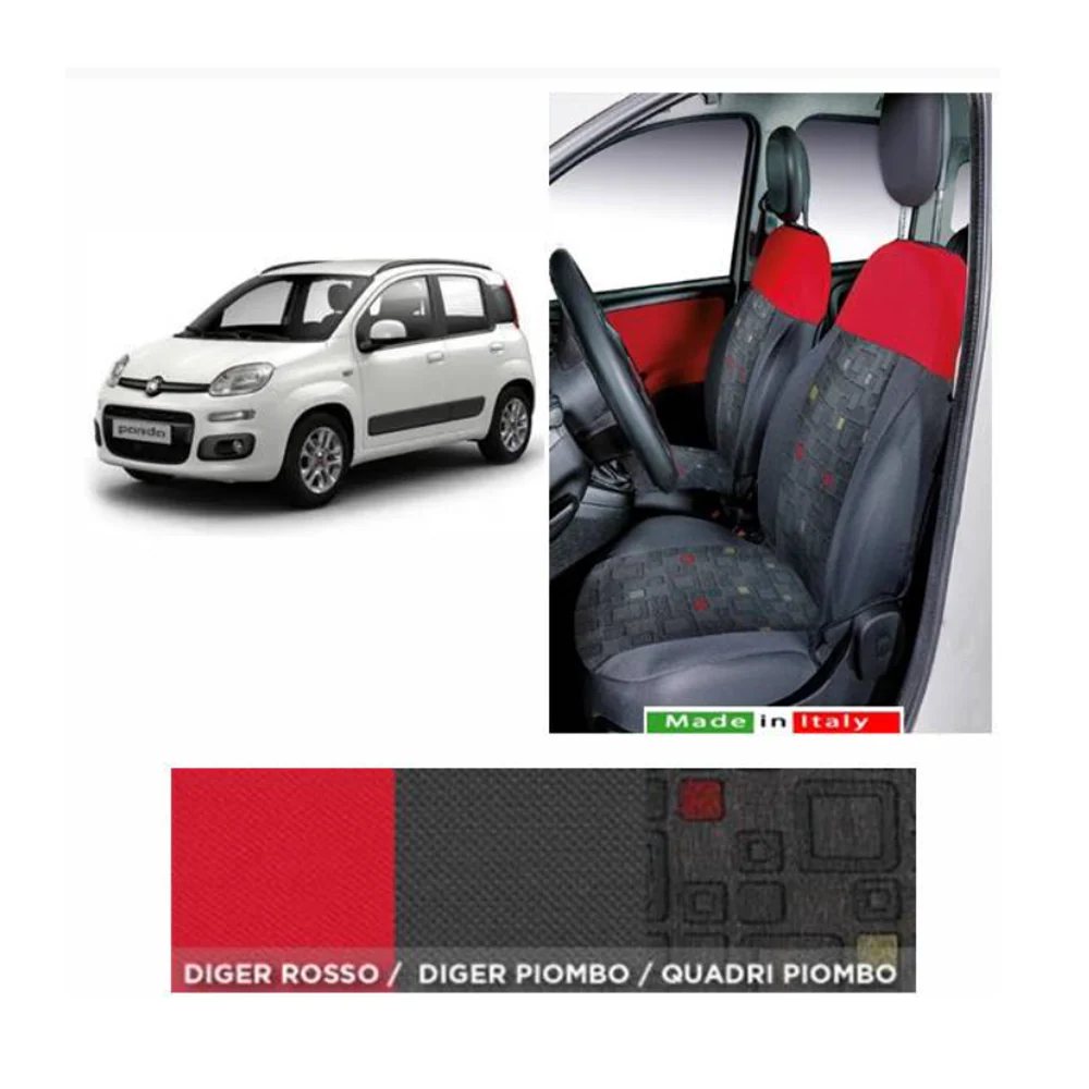 Coprisedili Completi Ant + Post Specifico (FIAT PANDA 2012>) 5 POSTI Diger-Quadri