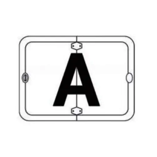 Pannello alluminio lettera “A”