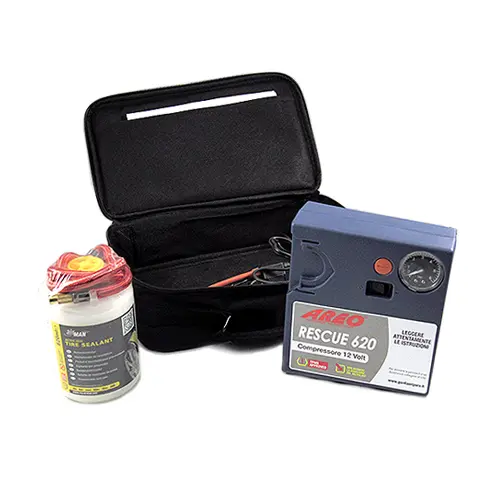 Kit Riparazione e Gonfiaggio Pneumatico Areo Rescue 620 – 12 Volt