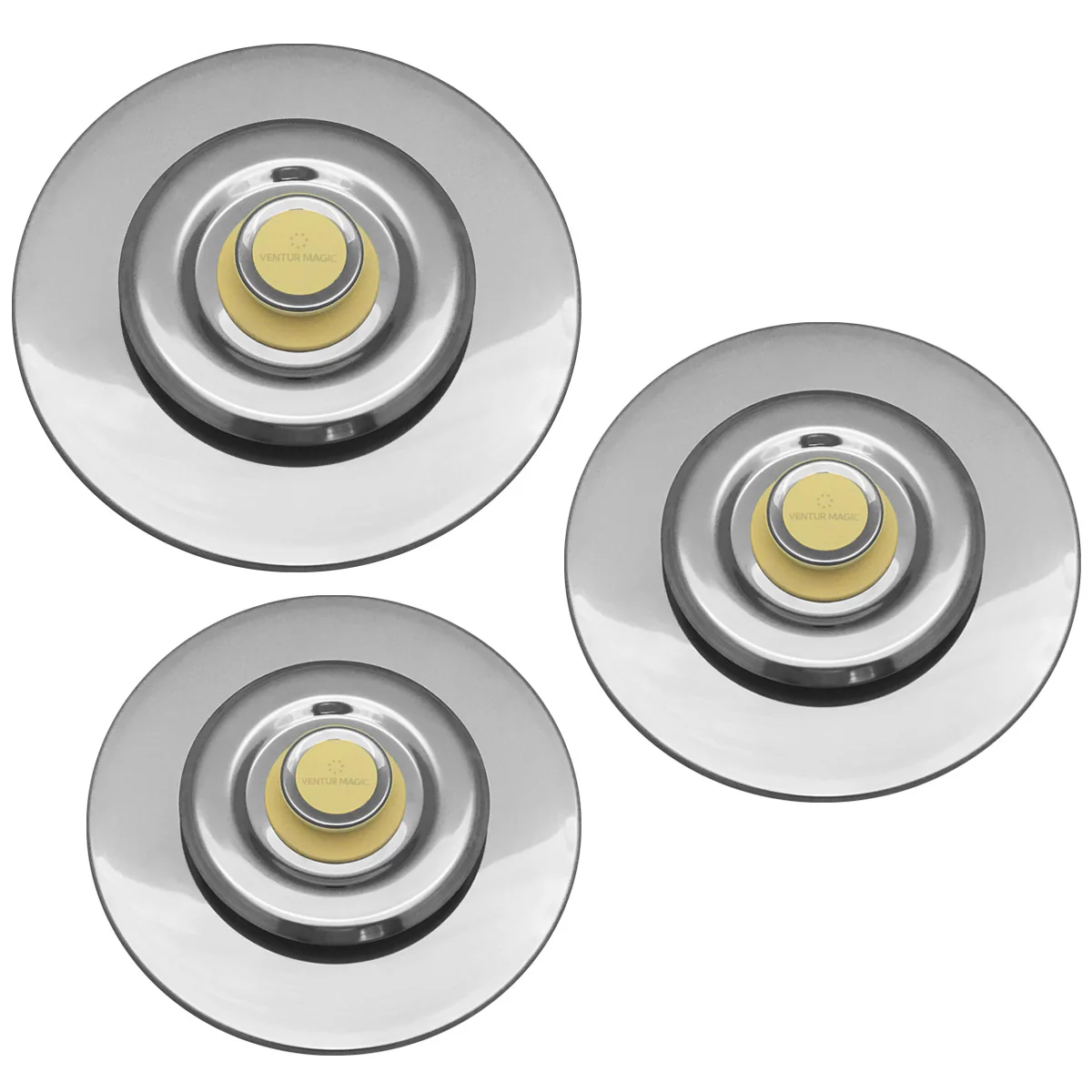 Coperchi Antiodore Cooker Ventur Magic in Acciaio Inox Pomello Beige Varie Misure