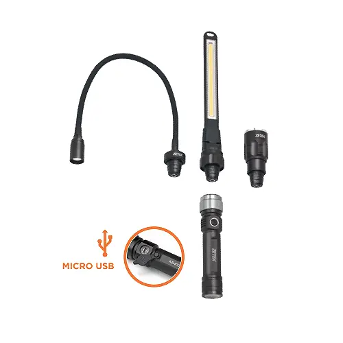 Lampada ricaricabile led 3 in 1 per officina