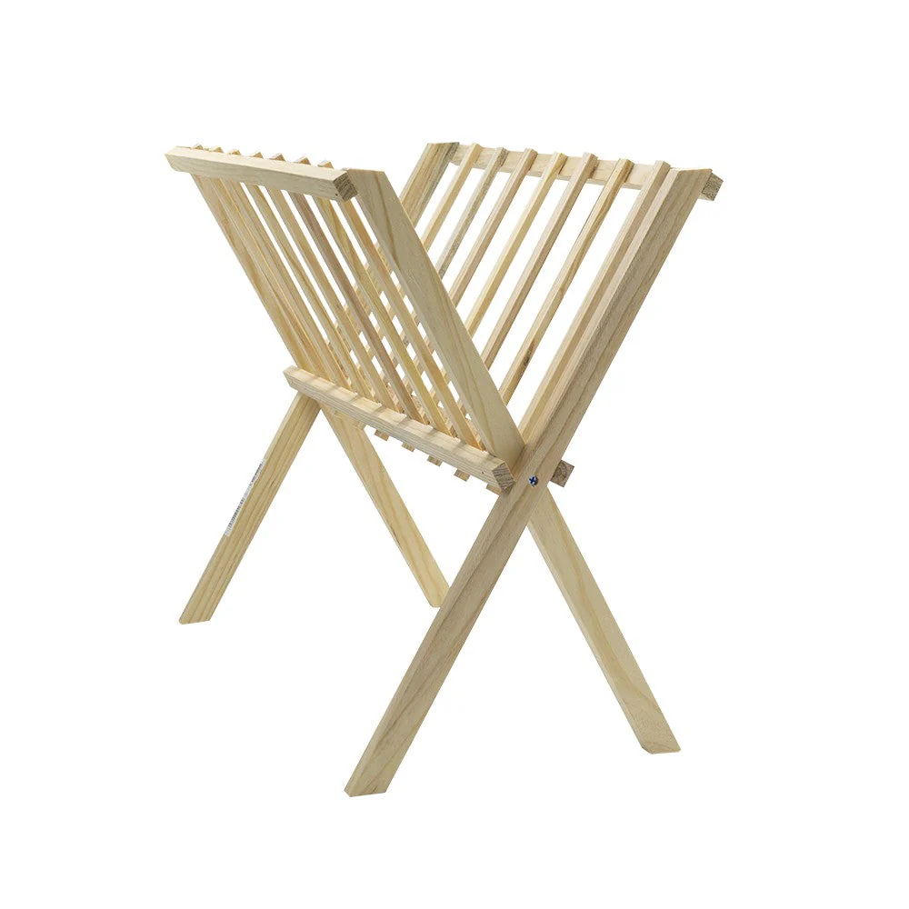 Organizer Richiudibile portariviste da terra 22x38xH33 cm in legno chiaro