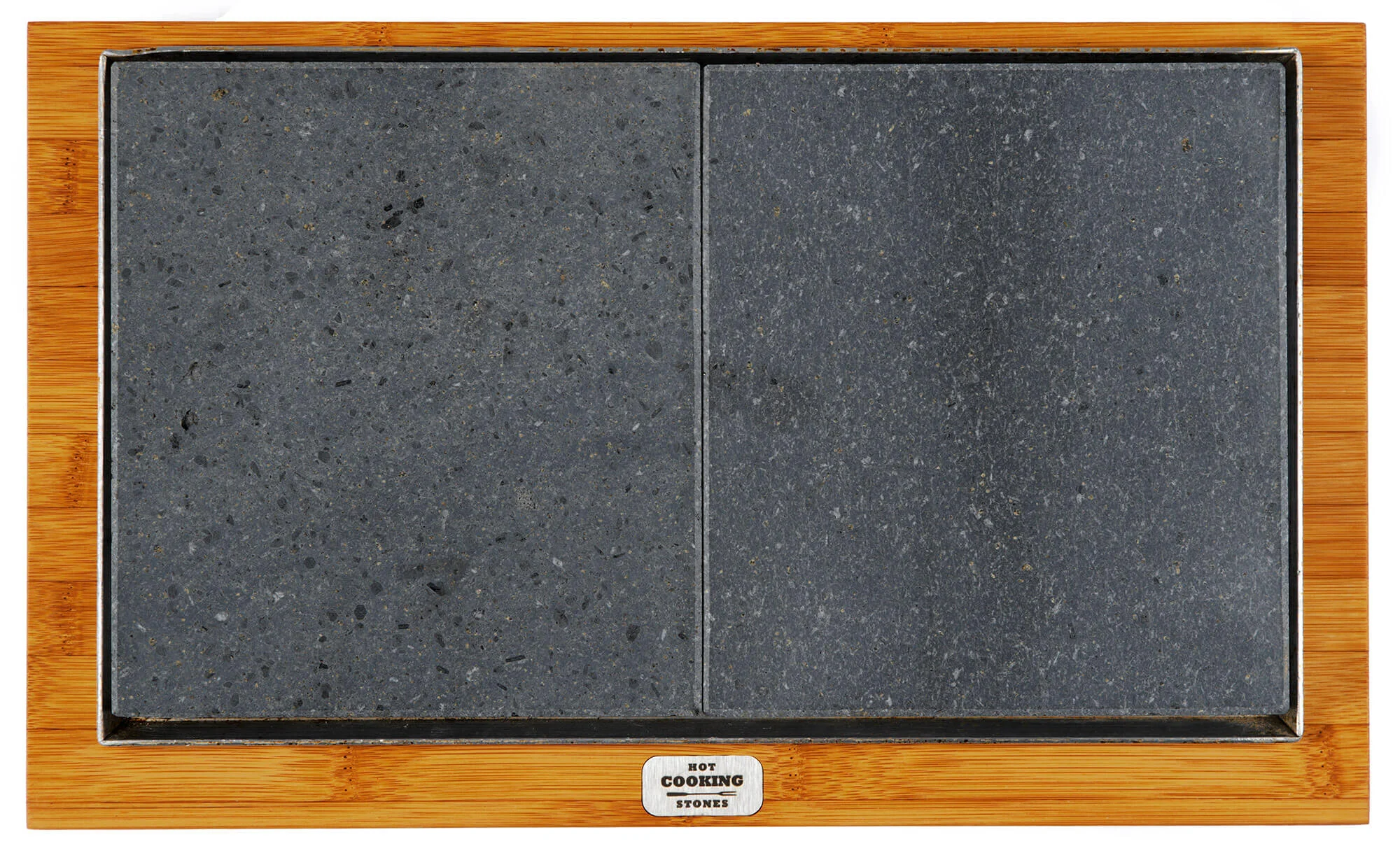 Pietra Lavica 19x34 cm con Supporto in Legno di Bamboo Basic