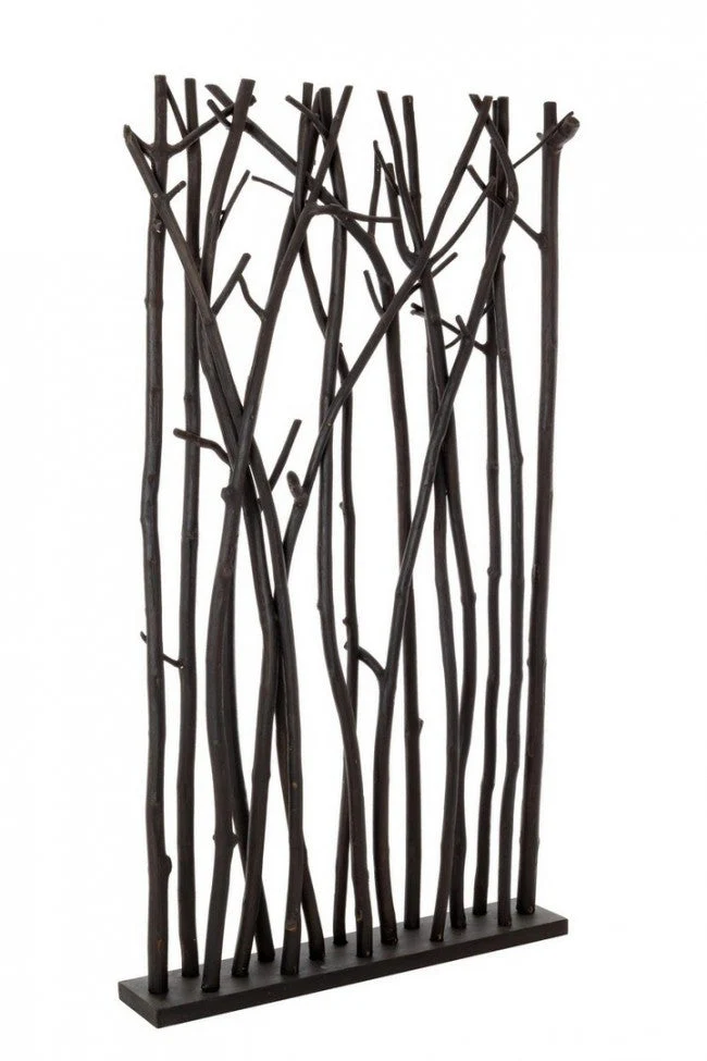 Paravento Aili Nero in Legno Nero
