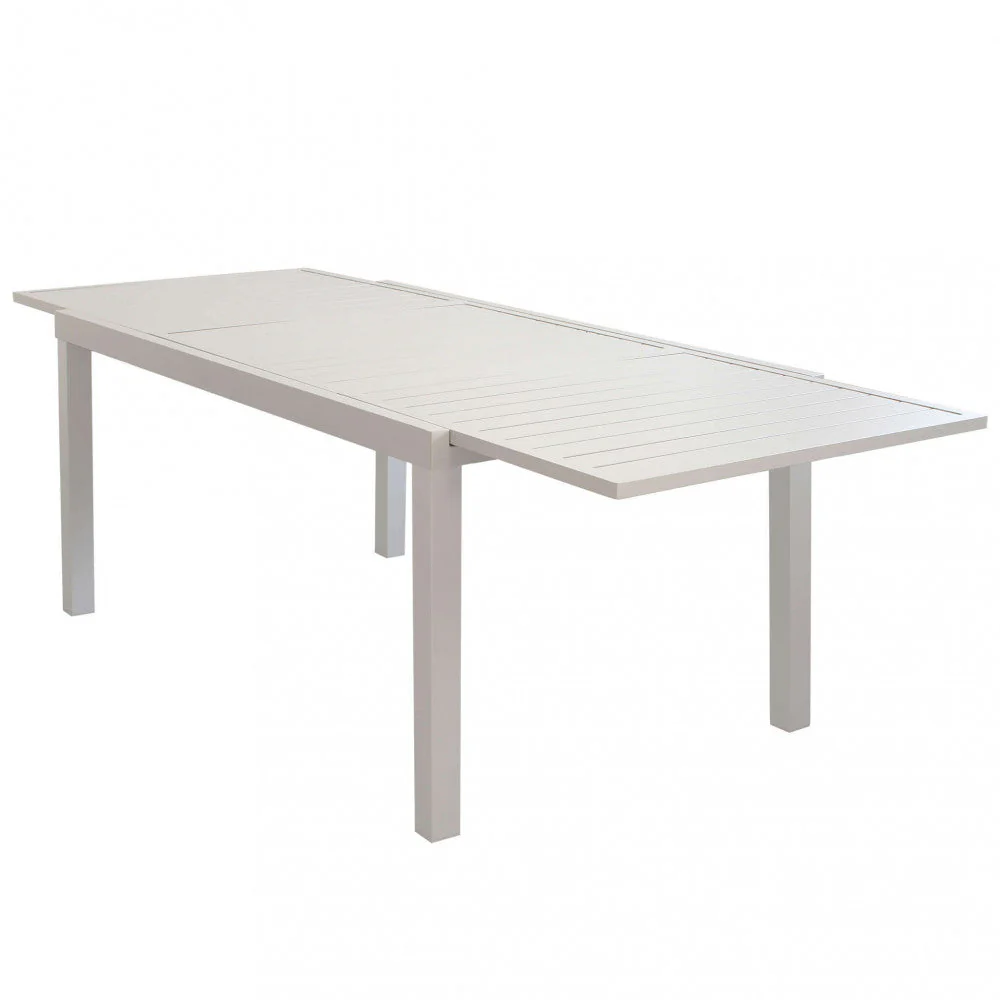 Tavolo Formentera 160/240x90x75 h cm in Alluminio Tortora