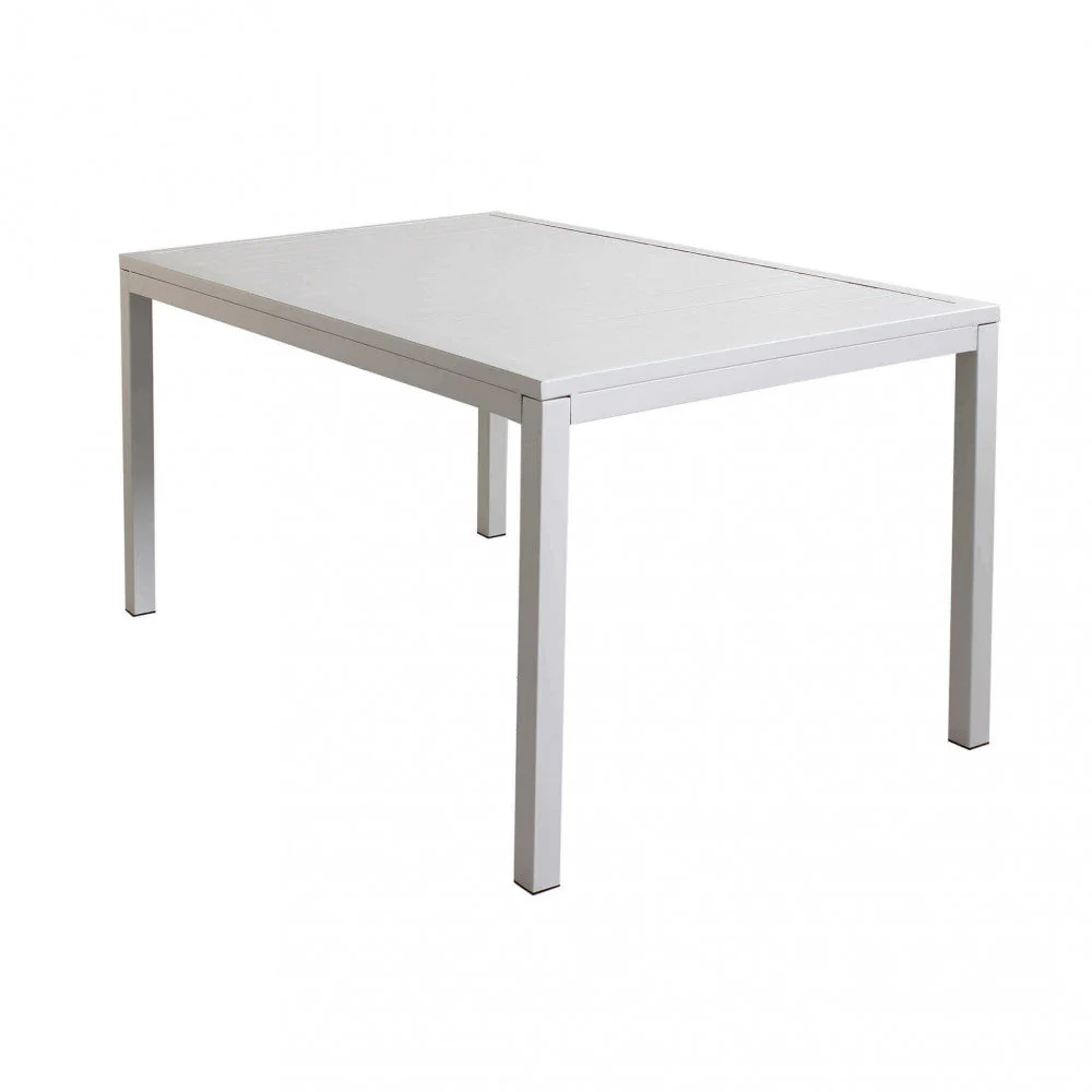 Tavolo Milo 150x90x74 h cm in Alluminio Tortora