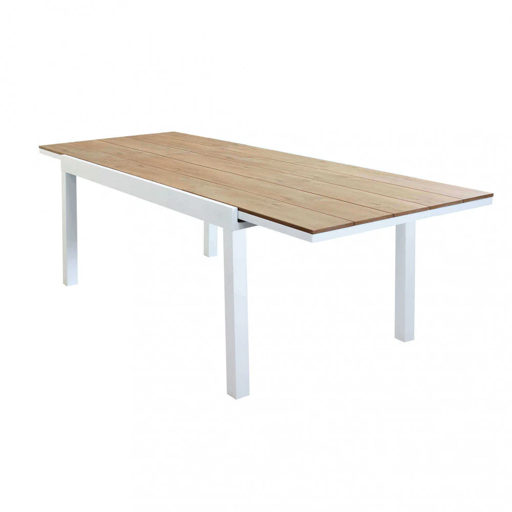 Tavolo Cayman Allungabile 160/240x95x75 h cm in Alluminio Bianco